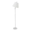 Carrie Floor Lamp, Chrome & White