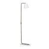 Rav Floor Lamp, White & Wooden Colour - 38x140 Cm