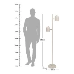 Lany Floor Lamp, White - 34x151 Cm -decoration 5110100400749 5