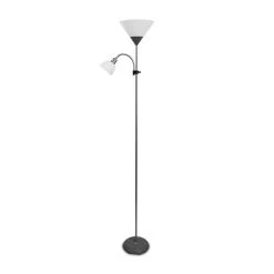 Ronnie Floor Lamp, White & Grey - 24x176 Cm