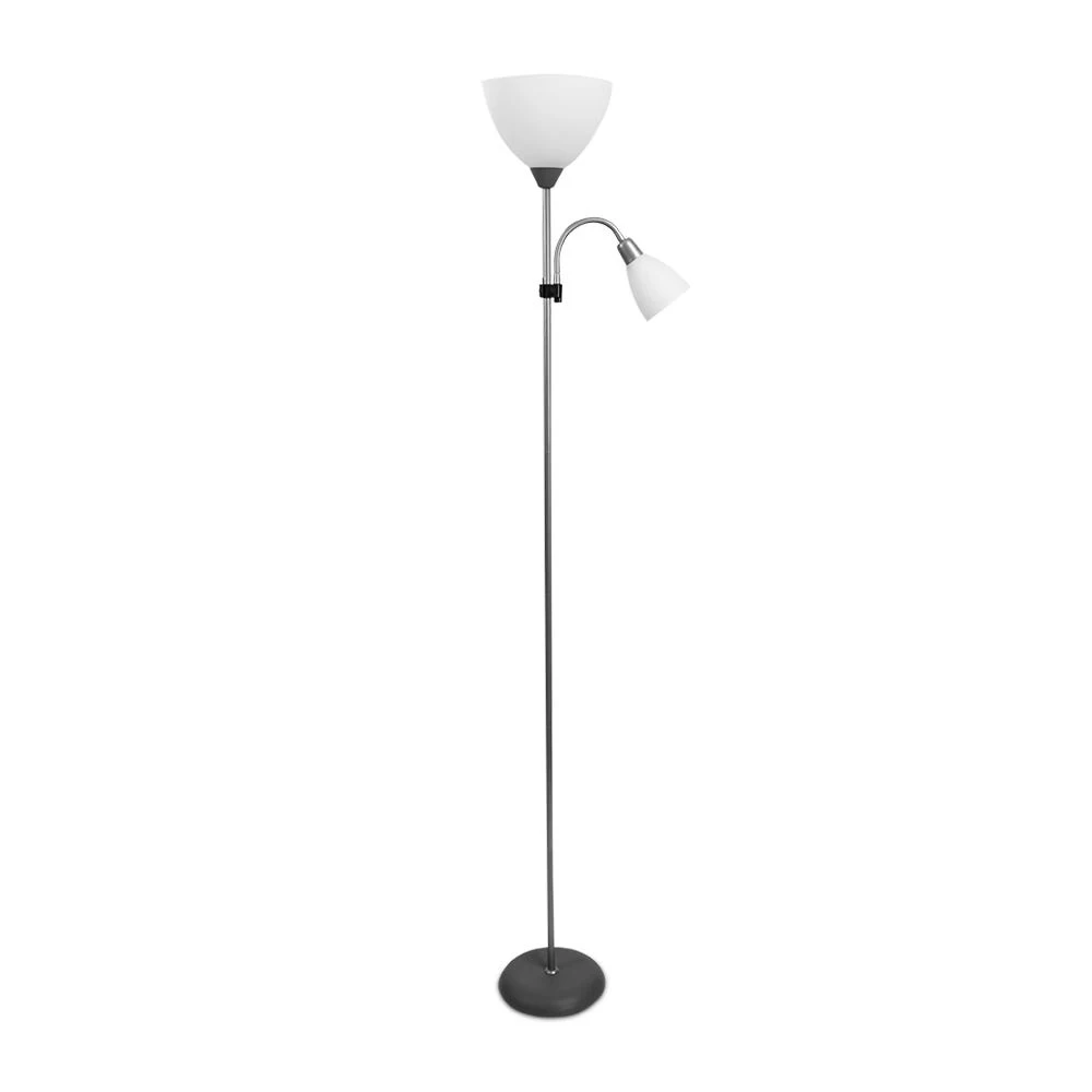 Irene Floor Lamp, White & Grey - 24x176 Cm 1 Irene Floor Lamp, White & Grey - 24x176 Cm