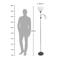 Irene Floor Lamp, White & Grey - 24x176 Cm 9 Irene Floor Lamp, White & Grey - 24x176 Cm -decoration 5110100400787 5