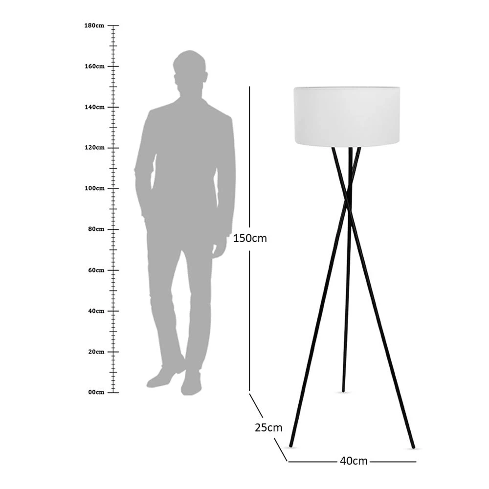 Harrison Floor Lamp, Black - 40x150 Cm 4 Harrison Floor Lamp, Black - 40x150 Cm - Image 4