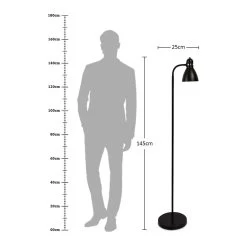Penny Floor Lamp, Black - 25x145 Cm -decoration 5110100400848 5