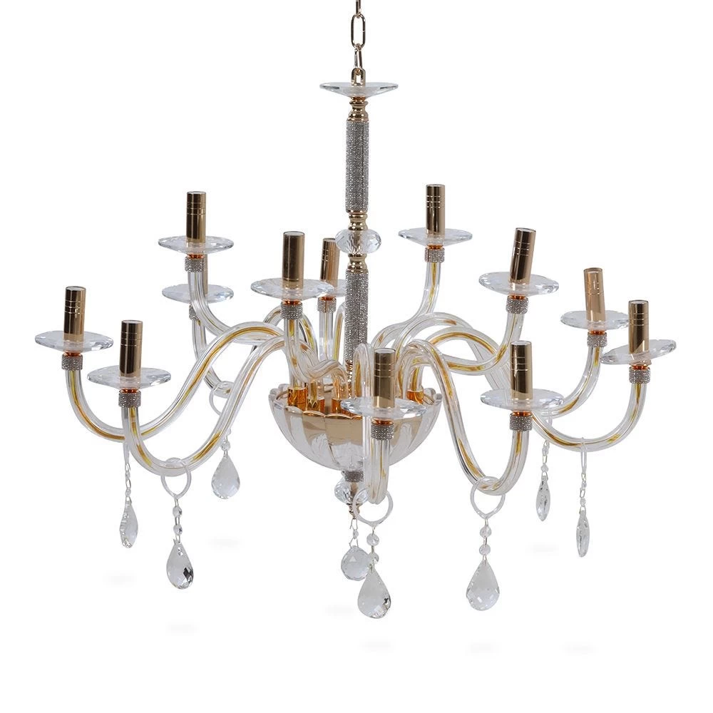 Luhan Pendant Lamp, French Gold & Clear - Large 2 Luhan Pendant Lamp, French Gold & Clear - Large - Image 2