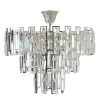 Marlow Crystal Ceiling Lamp, Silver & Clear – 56x48 Cms