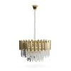 Abba Pendant Lamp, Gold & Clear – 60x80 Cms