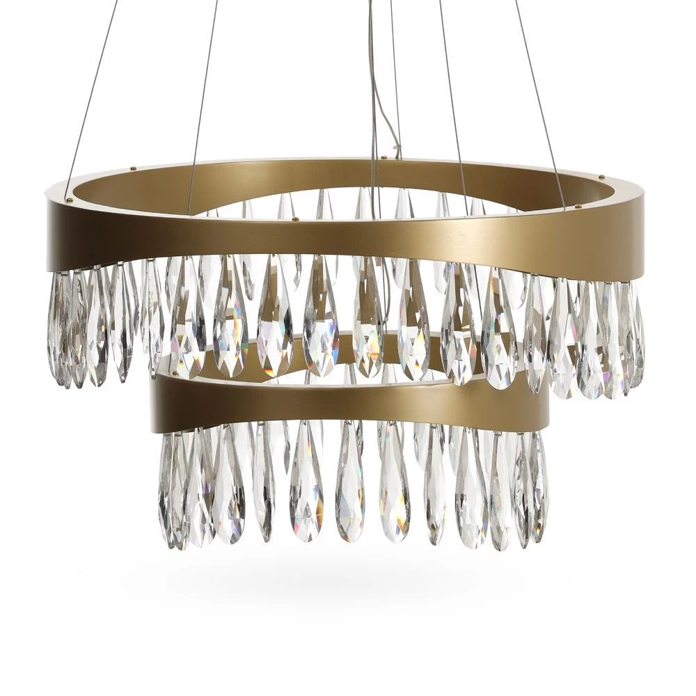 Prince Pendant Lamp, Gold & Clear - 60x100 Cms 2 Prince Pendant Lamp, Gold & Clear - 60x100 Cms - Image 2