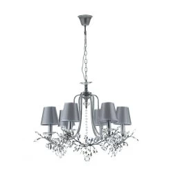 Gopu Pendant Lamp, Silver & Clear