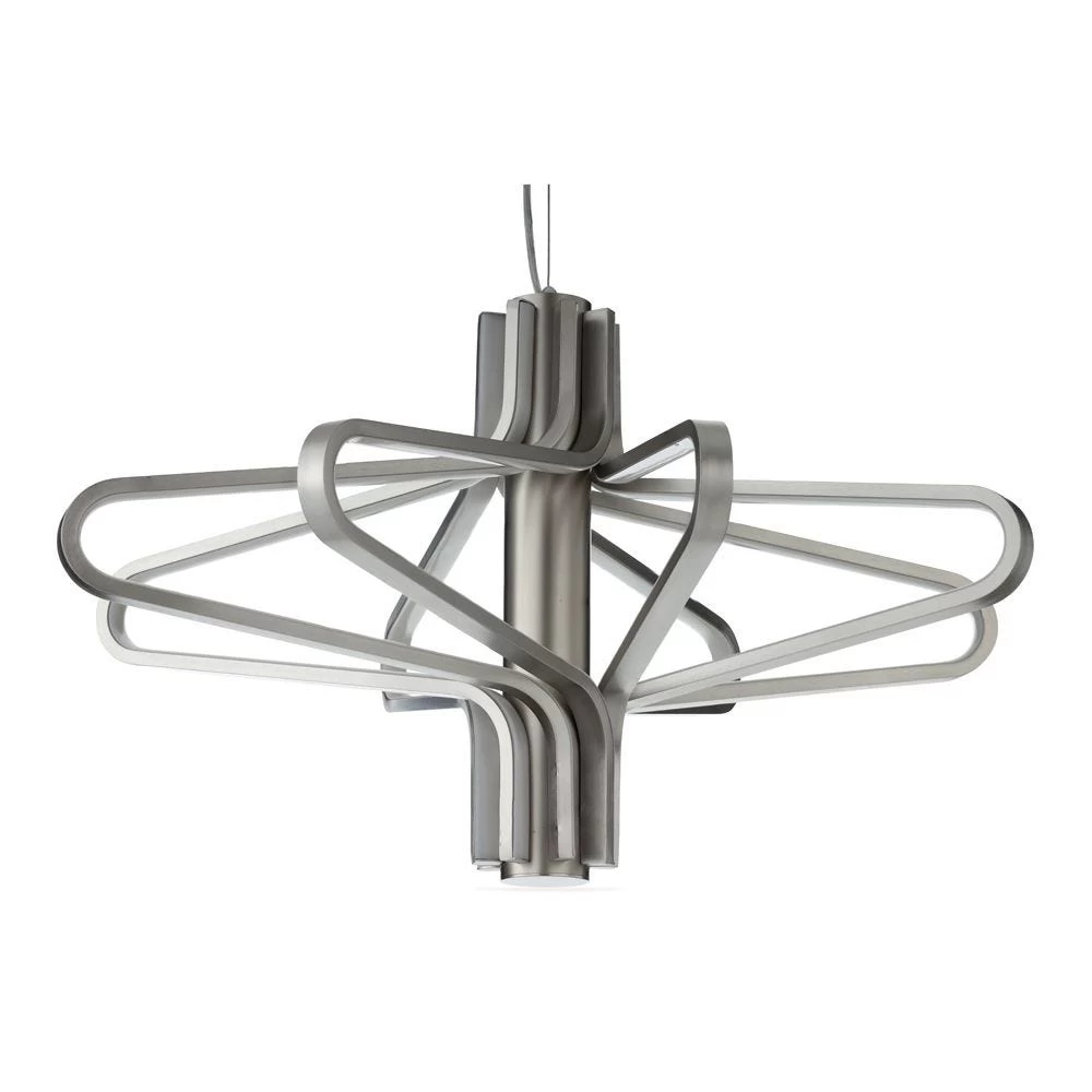 Sterling LED Pendant Lamp, Nickel – 70x40 Cms 2 Sterling LED Pendant Lamp, Nickel – 70x40 Cms - Image 2