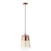 Eupen Glass Pendant Lamp, Rose Gold & Cognac – 26x100 Cms
