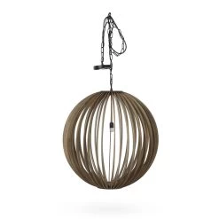 Round Wooden Hanging Lamp, Gohanoy