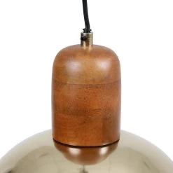 Norwich Hanging Lamp, Matte Brass & Natural – 36x23 Cms -decoration 5110100802338 3