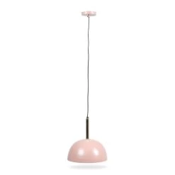 Getafe Hanging Lamp, Pink & Brass – 36x36 Cms