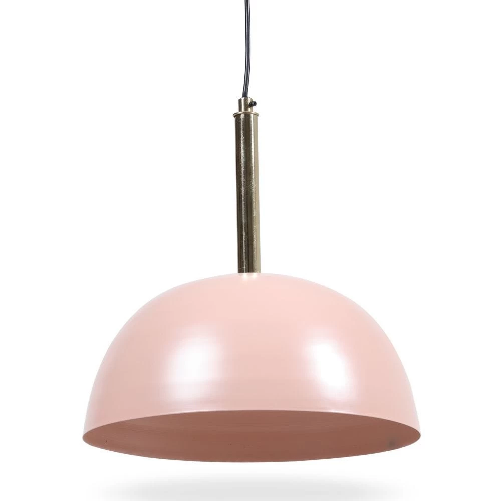 Getafe Hanging Lamp, Pink & Brass – 36x36 Cms 2 Getafe Hanging Lamp, Pink & Brass – 36x36 Cms - Image 2