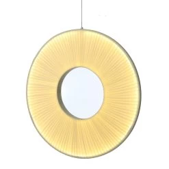 Pauly Pendant Lamp, Chrome & Beige – Large -decoration 5110100802512 3
