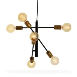 Jan Pendant Lamp, Matte Black & Copper - 33x80 Cms -decoration 5110100802697 3