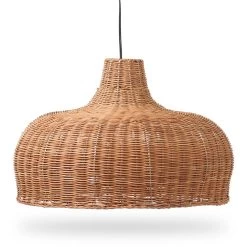 Regan Handcrafted Rattan Lamp Shade, Natural – Medium