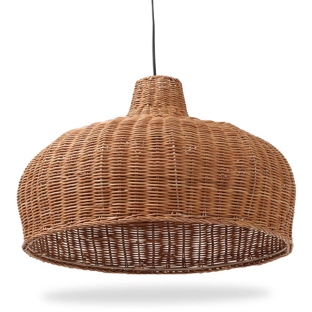 Regan Handcrafted Rattan Lamp Shade, Natural – Medium 2 Regan Handcrafted Rattan Lamp Shade, Natural – Medium - Image 2