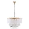 Suho Pendant Lamp, White & French Gold - Small