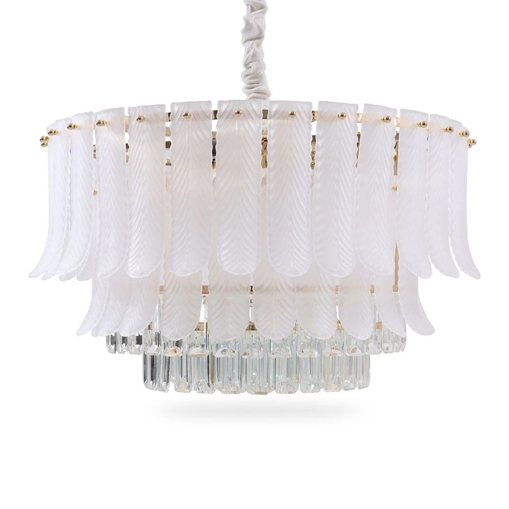 Suho Pendant Lamp, White & French Gold - Small 2 Suho Pendant Lamp, White & French Gold - Small - Image 2