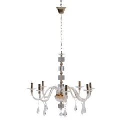 Tao Pendant Lamp, French Gold & Clear