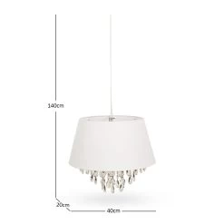 Elvin Ceiling Lamp, White - 40x140 Cm -decoration 5110100803021 4