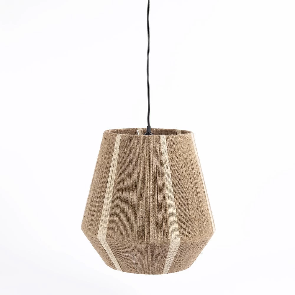 Alfio String Hanging Lamp, Natural & Off White - 26x40 Cm 1 Alfio String Hanging Lamp, Natural & Off White - 26x40 Cm