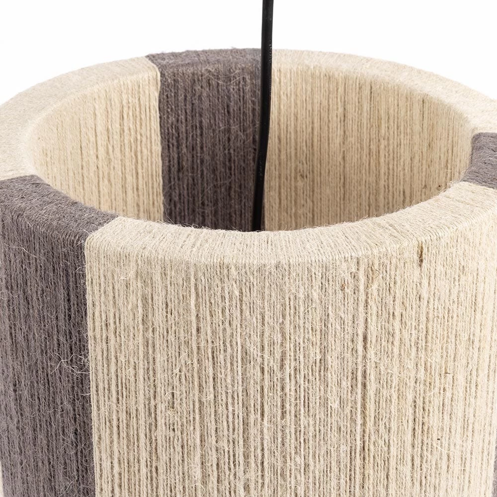Jose String Hanging Lamp, Beige & Grey - 31X20 Cm 2 Jose String Hanging Lamp, Beige & Grey - 31X20 Cm - Image 2