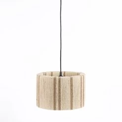Jose String Hanging Lamp, Off White & Natural - 31X20 Cm