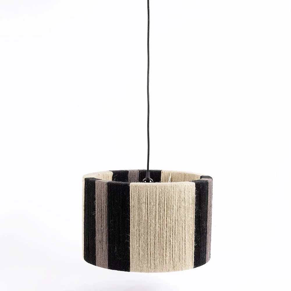 Diego String Hanging Lamp, Off White & Black - 41x26 Cm