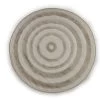 Round Ritual Rug (White And Beige, Polypropylene, 160 X 160 Cms )