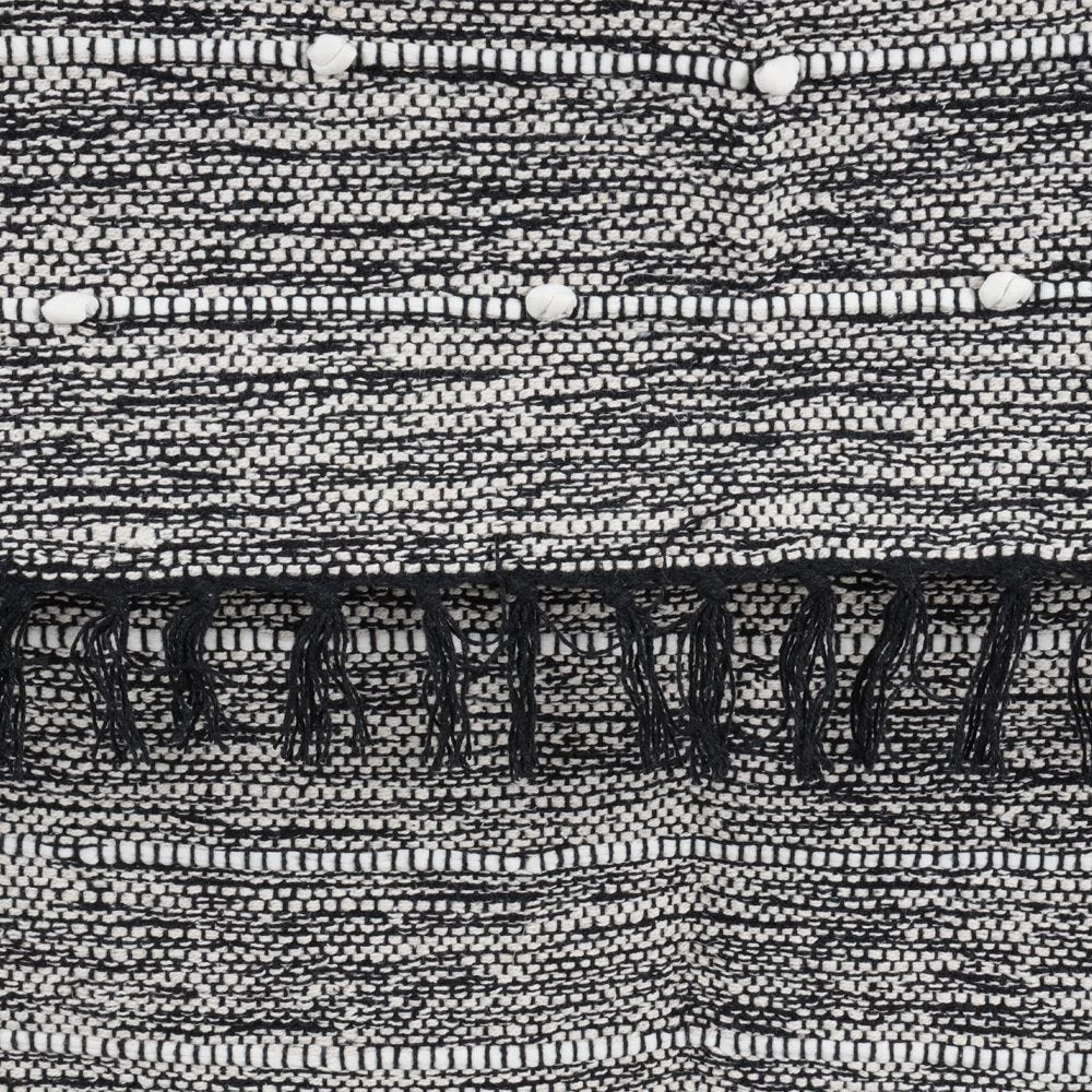 Eluru Handwoven Rug, Black & White – 90x150 Cms 3 Eluru Handwoven Rug, Black & White – 90x150 Cms - Image 3