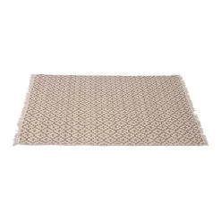 Mekhla Cotton Chenille Rug, Beige – 120x170 Cm