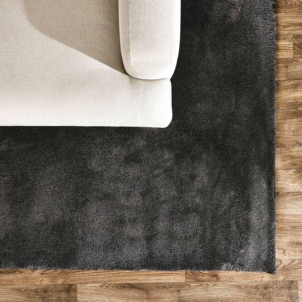Jushace Shaggy Rug, Dark Grey - 130x160 Cm 1 Jushace Shaggy Rug, Dark Grey - 130x160 Cm