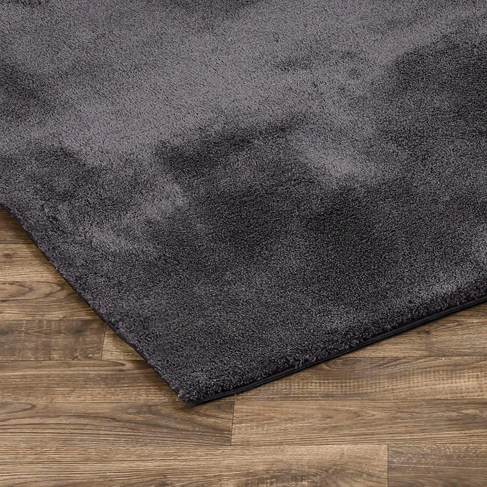 Jushace Shaggy Rug, Dark Grey - 130x160 Cm 2 Jushace Shaggy Rug, Dark Grey - 130x160 Cm - Image 2