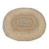 Handwoven Stitched Oval Rug, Natural - 205 Cms