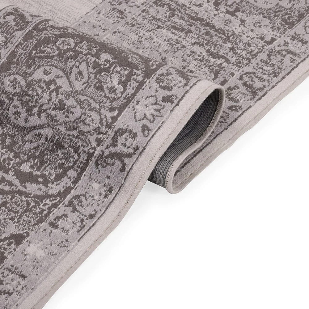 New Venus Vintage Medallion Rug, Stone & Grey – 230x160 Cm 4 New Venus Vintage Medallion Rug, Stone & Grey – 230x160 Cm - Image 4