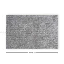 Shaggy Rug, Light Grey - 160x230 Cm -decoration 5110200202342 4 1
