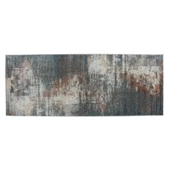 Artline Rug, Dark Grey And Blue - 100 X 300 Cms