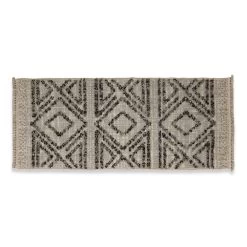 Valencia Textured Rug, Antrasit & Beige – 80x200 Cm