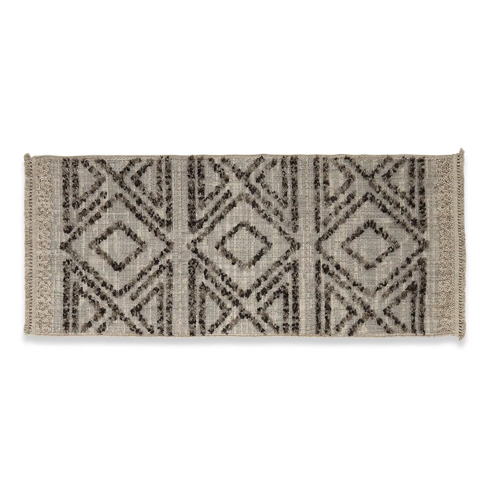 Valencia Textured Rug, Antrasit & Beige – 80x200 Cm 1 Valencia Textured Rug, Antrasit & Beige – 80x200 Cm