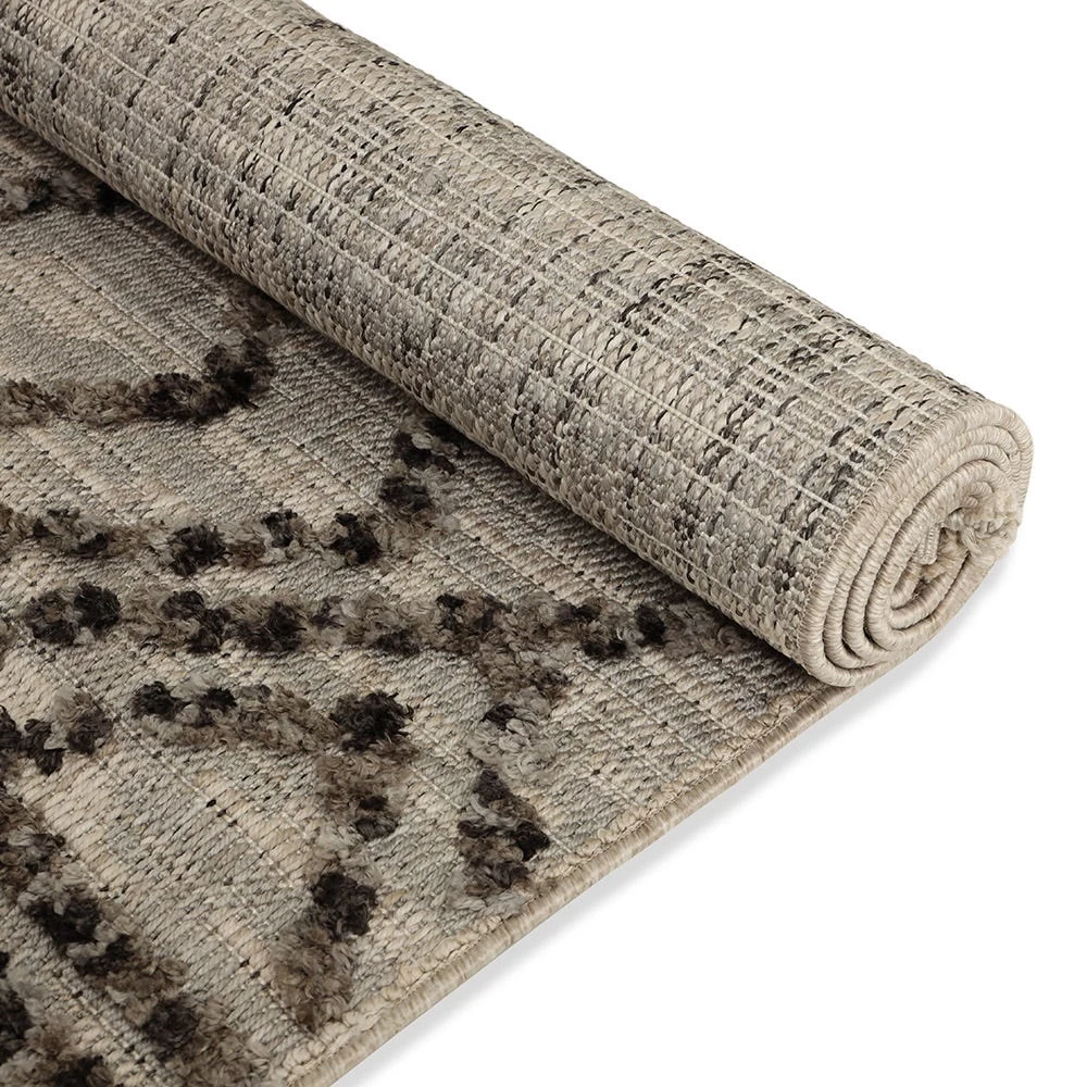 Valencia Textured Rug, Antrasit & Beige – 80x200 Cm 3 Valencia Textured Rug, Antrasit & Beige – 80x200 Cm - Image 3