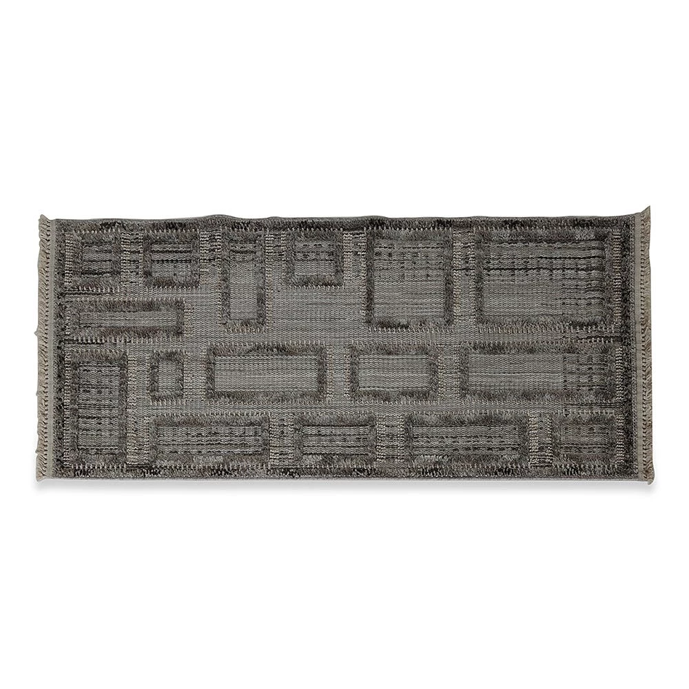Valencia Textured Rug, Taupe & Antrasit – 80x200 Cm 1 Valencia Textured Rug, Taupe & Antrasit – 80x200 Cm