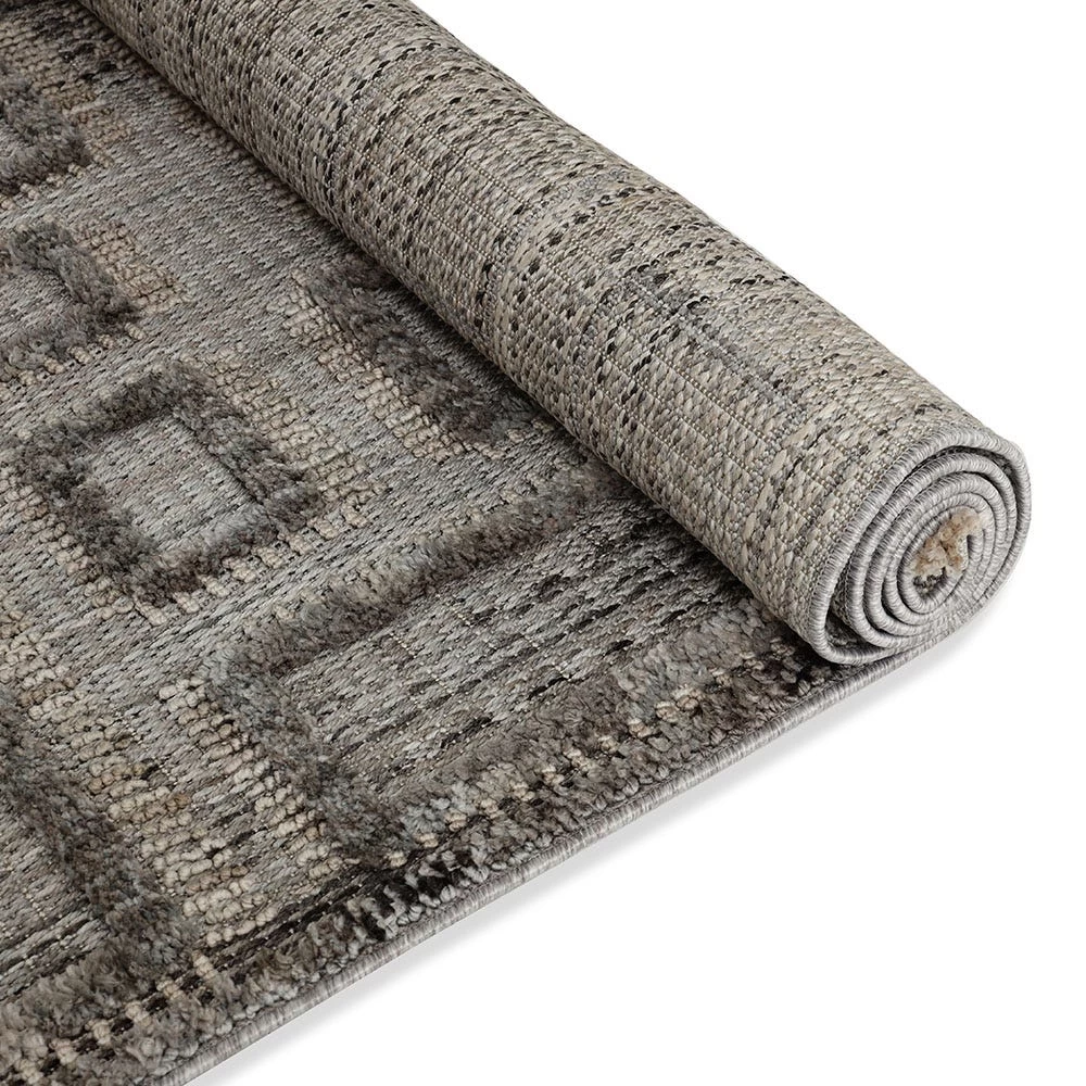 Valencia Textured Rug, Taupe & Antrasit – 80x200 Cm 3 Valencia Textured Rug, Taupe & Antrasit – 80x200 Cm - Image 3