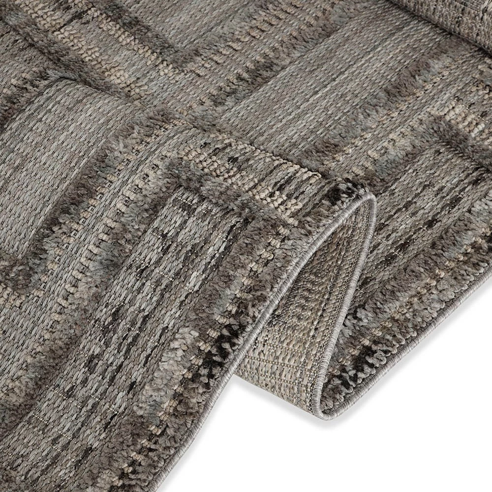 Valencia Textured Rug, Taupe & Antrasit – 80x200 Cm 4 Valencia Textured Rug, Taupe & Antrasit – 80x200 Cm - Image 4