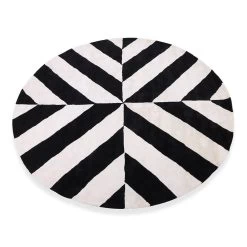 Dori Hand-Tufted Viscose Rug, Black & White – Large, 240 Cm