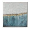 Handpainted Canvas Art With Frame, Nature Dreams (White/Blue/Brown/Gold Foil)