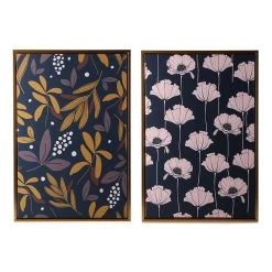 Aconite 2-Piece Canvas Framed Art Set, Multicolour - 54x79 Cms