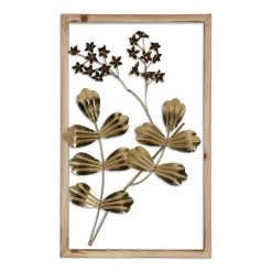 Achillea Golden Framed Art, Gold – 34x53 Cms